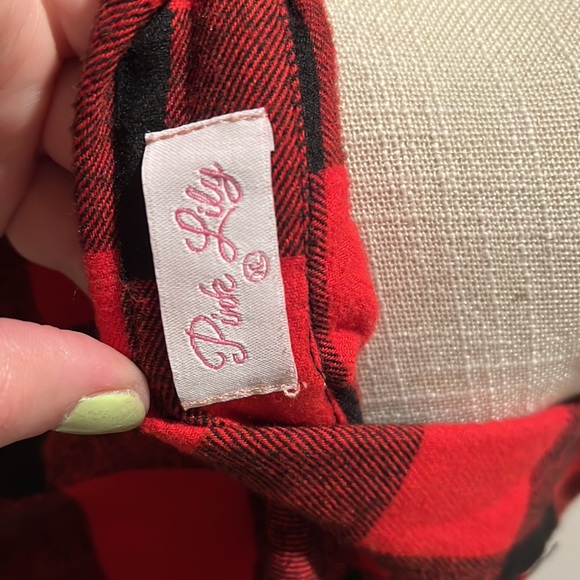 Pink lily plaid dress XL - Picture 4 of 4